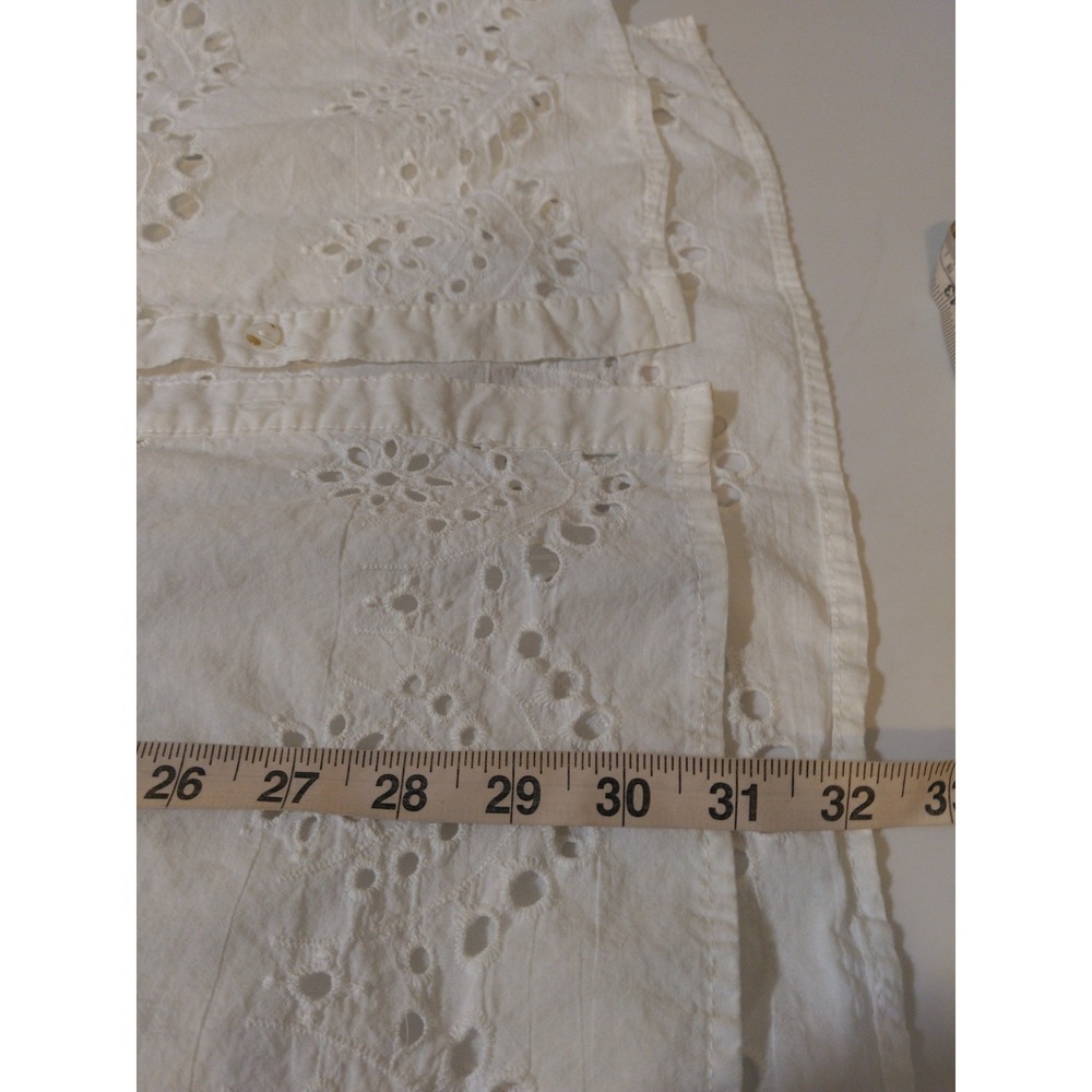 Womens Eyelet‎ Embroidered Button Front Tunic  Shirt Size L Coastal Boho Cottage - Picture 8 of 11